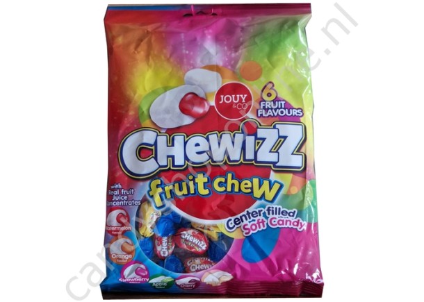 Jouy&co Chewizz Fruit Chew (6 fruit flavours, center filled soft candy) 200gr.