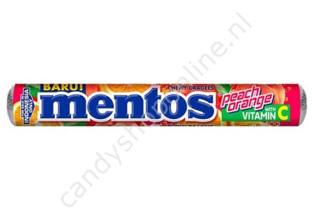 Mentos Peach Orange with Vitamin C, 29gr.